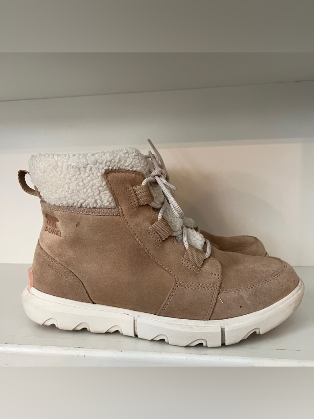Sorel Explorer II Carnival Cozy Waterproof Boot Size 10 Tan